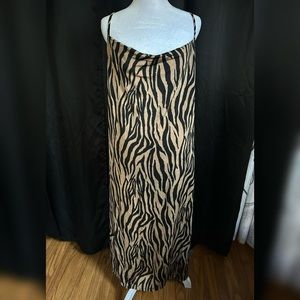 Zebra Print Slip Dress